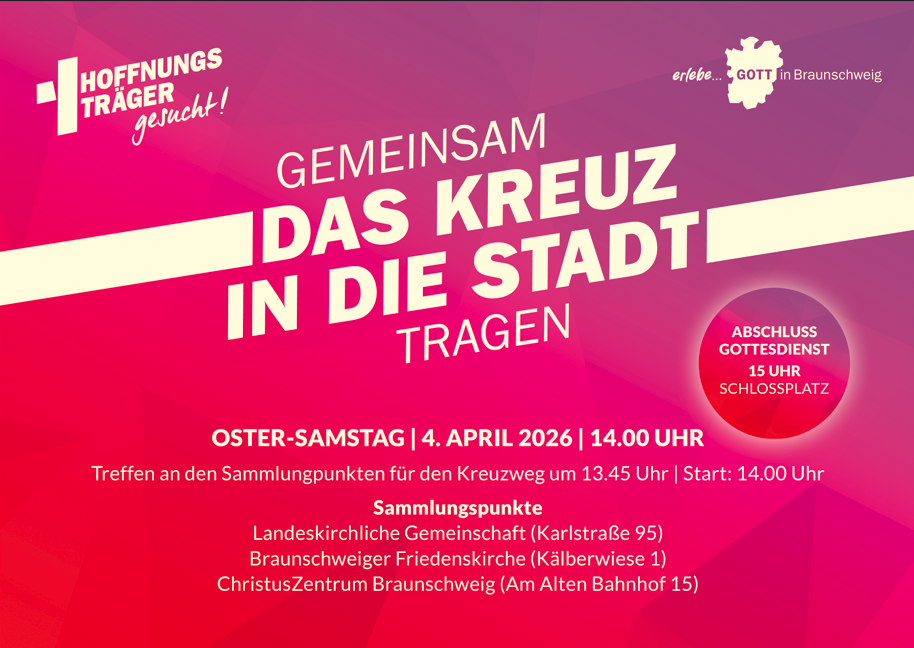 Oster-Samstag: Das Kreuz in die Stadt tragen