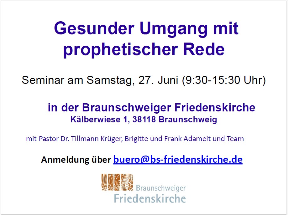 Seminar “Prophetische Rede”